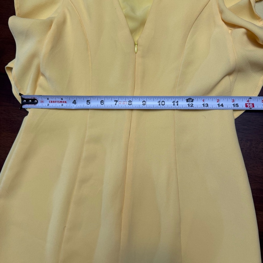 BCBGeneration Ruffle Sleeve Yellow Mini Dress - Picture 10 of 13